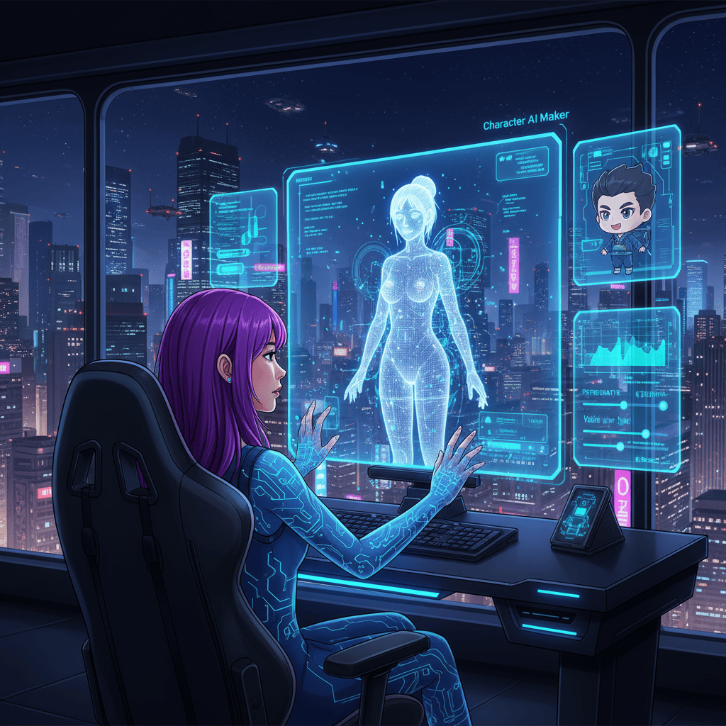 Character AI MakerCreate unique AI characters with advanced intelligence Design virtual assistants chatbots and AI companions with custom personalities specializations and interaction styles give some | https://oc-maker.com/